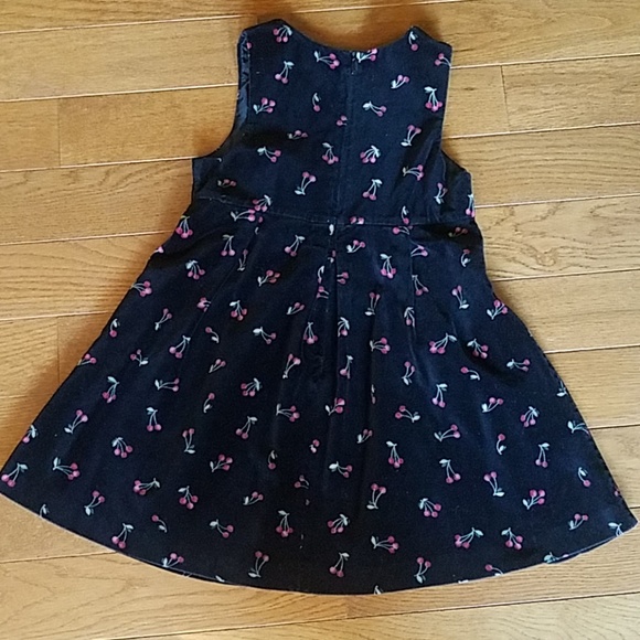 Gymboree black velvet dress with cherries - Picture 3 of 3